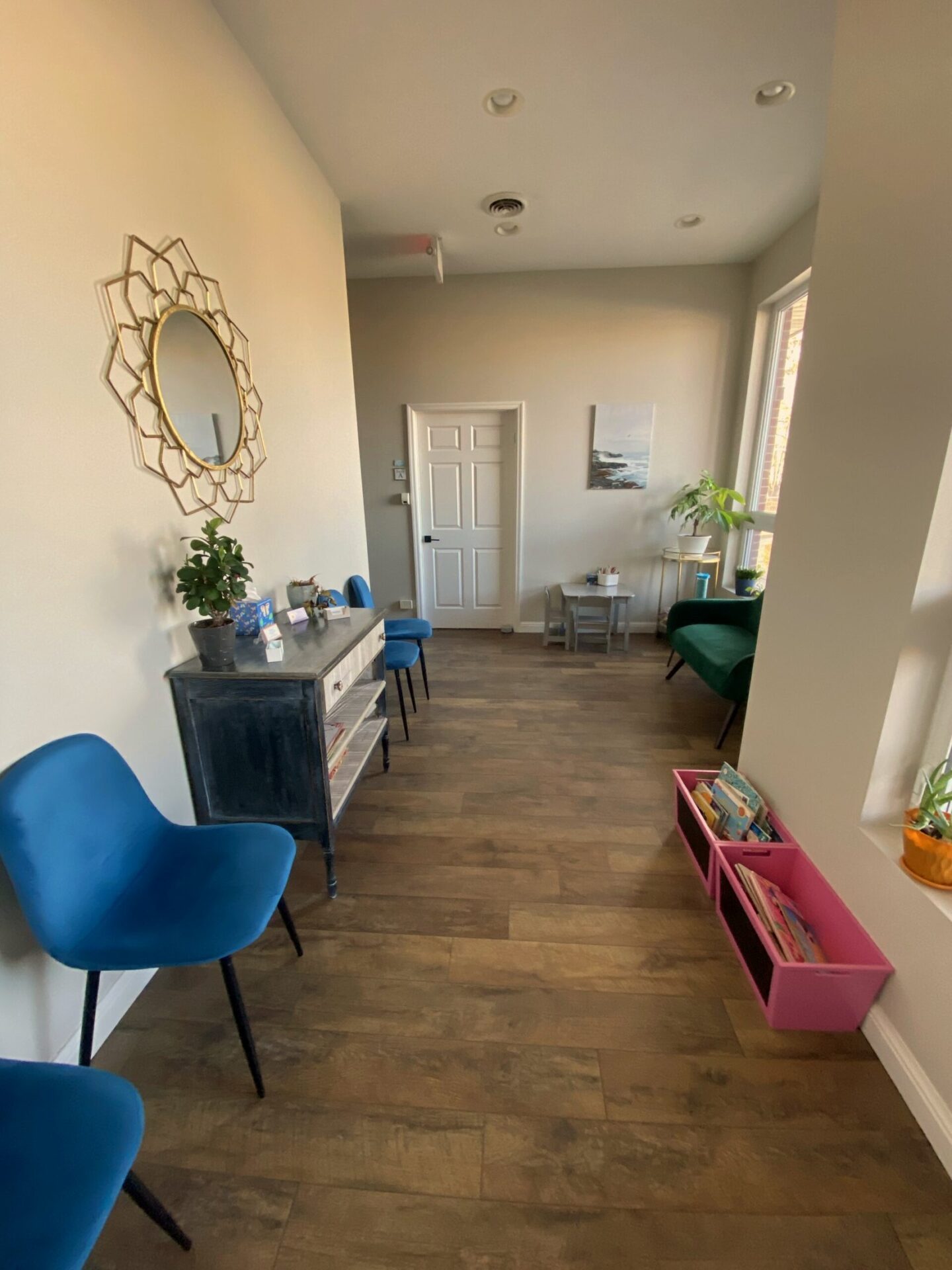 Hallway inside the NATIVation Counseling office in St. Charles, Missouri