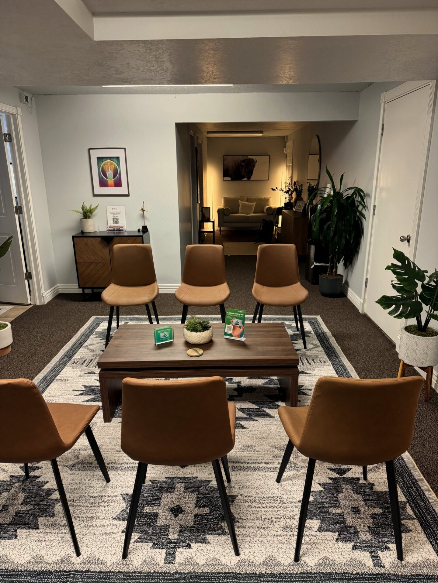 Group circle room at NATIVation Counseling in South Jordan, Utah