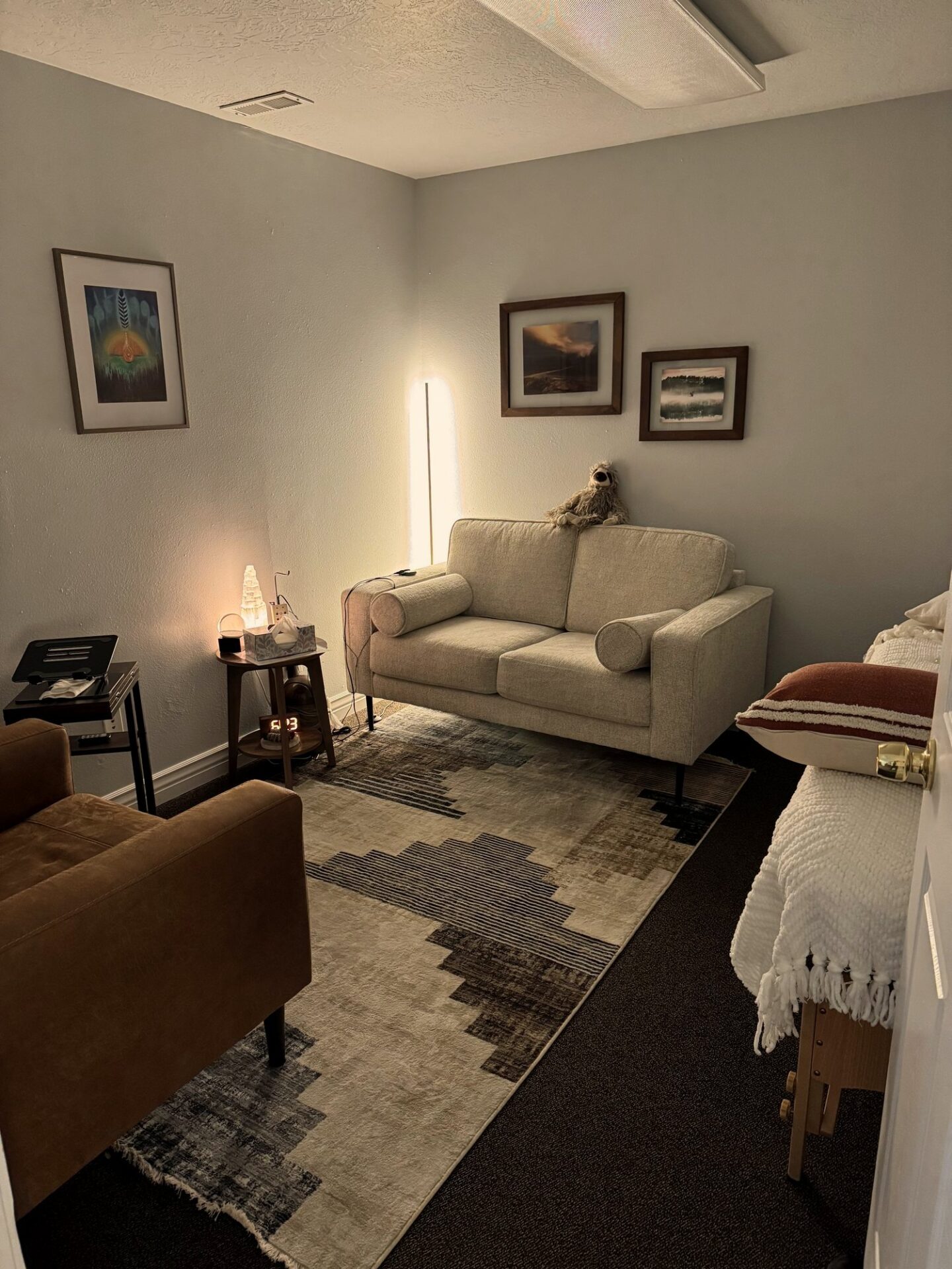 Therapy room at NATIVation Counseling in South Jordan, Utah
